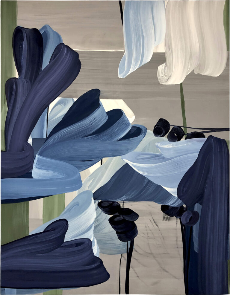 Azzurro, 2020, egg tempera on canvas, 180 x 140 cm