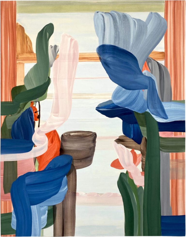 Bird´s Song, 2023, egg tempera on canvas, 220 x 170cm