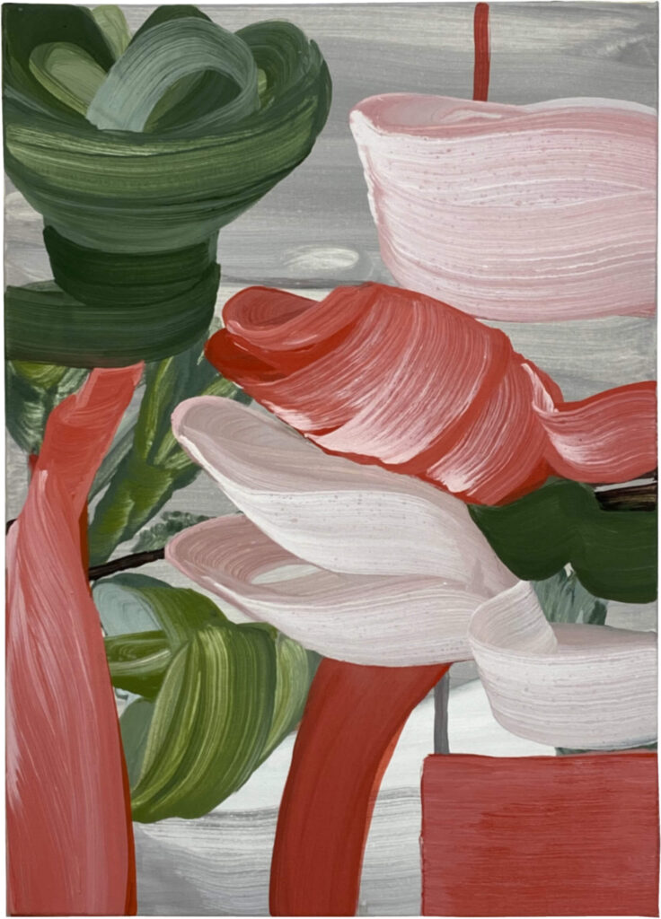 Coral Dance, 2023, egg tempera on canvas, 60 x 40 cm