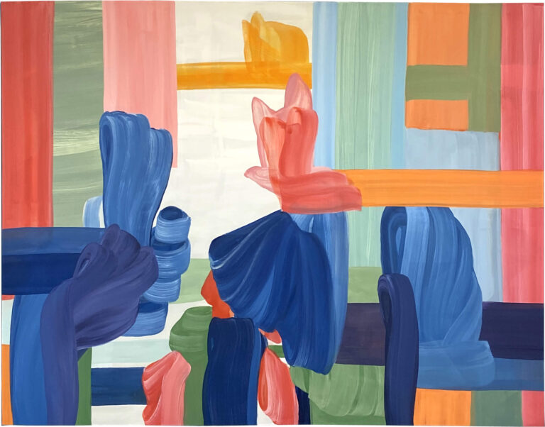 Geometrical Dance, 2024, egg tempera on canvas, 170 x 220 cm