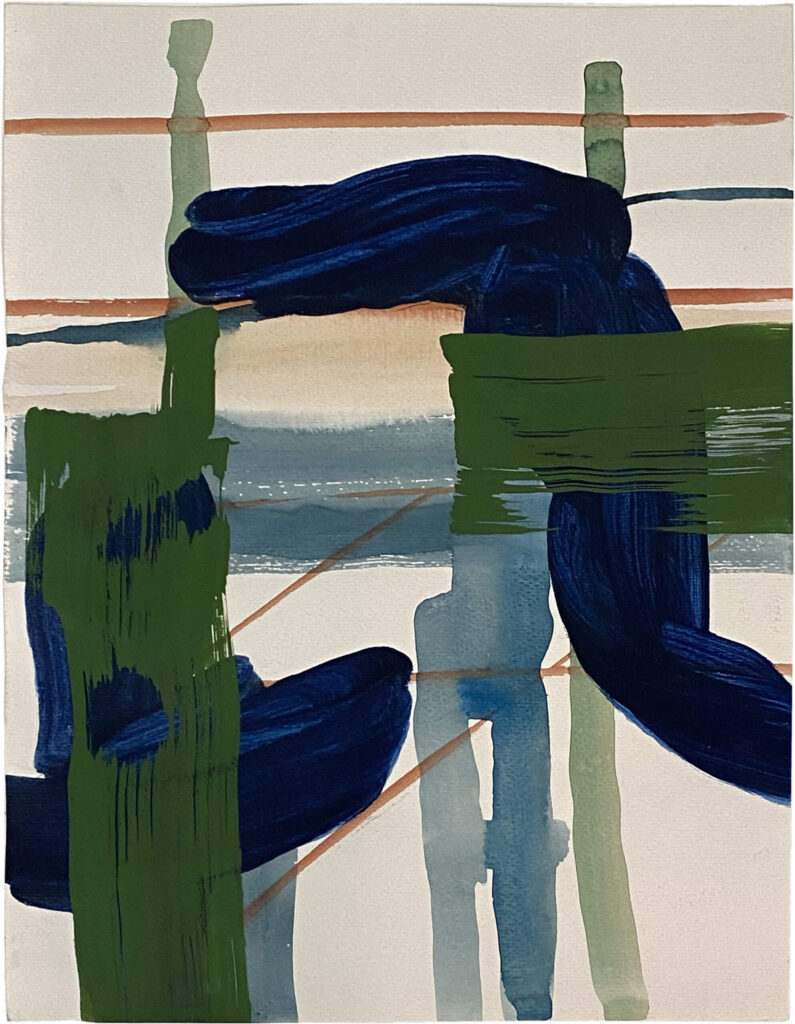 Horizon, 2018, aquarell and tempera on handmade paper, 32 x 24 cm