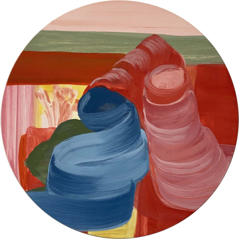 Javané, 2025, egg tempera on wood, ø 40 cm