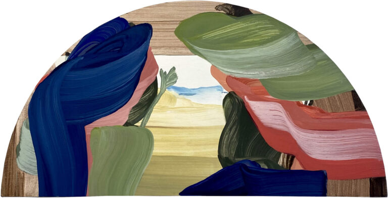 Lunetta, 2023, egg tempera on wood, ø 80cm