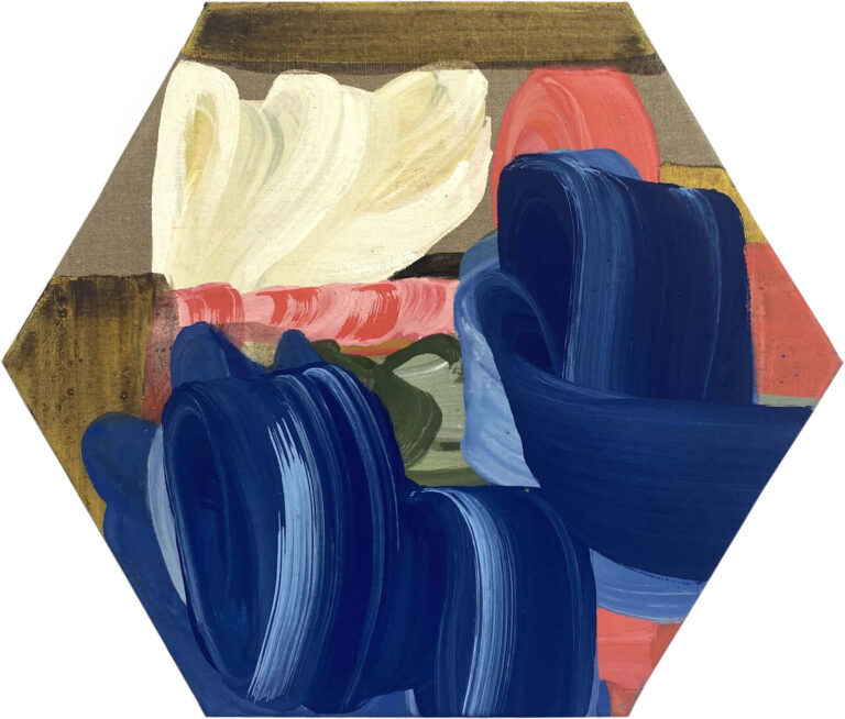 Meerestraum, 2023, egg tempera on linen, ø 60 cm