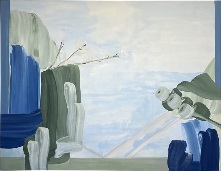 Mirror to the Sky, 2024, egg tempera on canvas, 170 x 220 cm