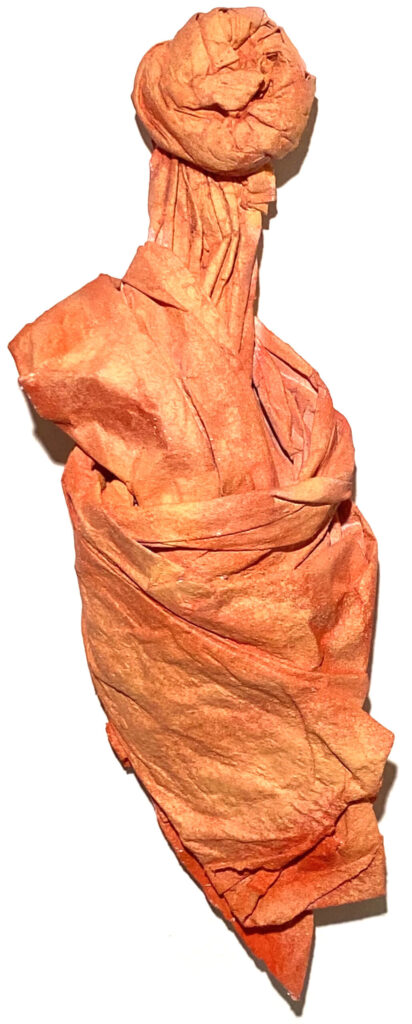 Venere, 2022, plaster, fabric, pigment, 58 x 25 x 12 cm