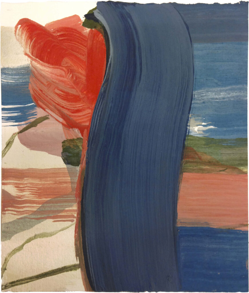 Vorticoso, 2017, acrylic and tempera on handmade paper, 22 x 19,5 cm